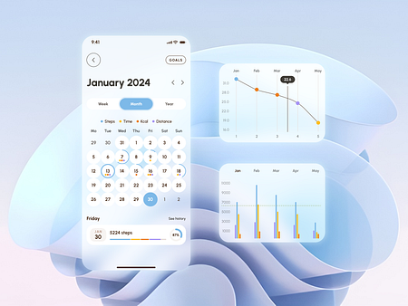 Calendar UI designs, themes, templates and downloadable graphic ...