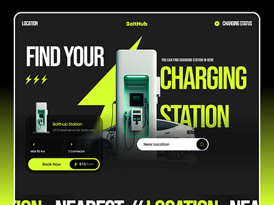 BoltHub - Website Design app branding charging chargingstation design electric ev graphic design illustration logo station ui uidesign ux vehicle web