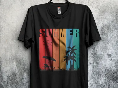 Summer T-shirt Design branding design graphic graphic design illustration logo summer summer t shirt summer t shirt design t shirt t shirt design typography ui ux vector