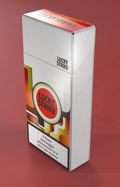 LUCKY STRIKE 3d graphic design label packaging
