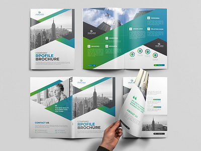 Company Profile Brochure design bifold booklet design brochure flyer graphic design user guide design