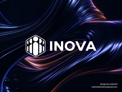 Inova - logo design branding connectivity creativity dynamic futuristic graphic design innovation inova logo logodesign people polygon