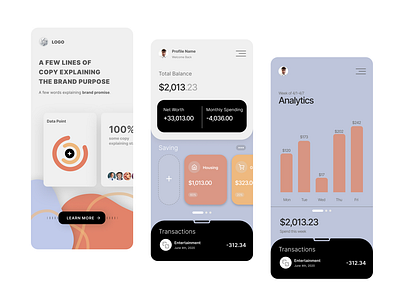Finance App Concept app branding design financeapp graphic design mobile mobileapp ui ux uxdesign