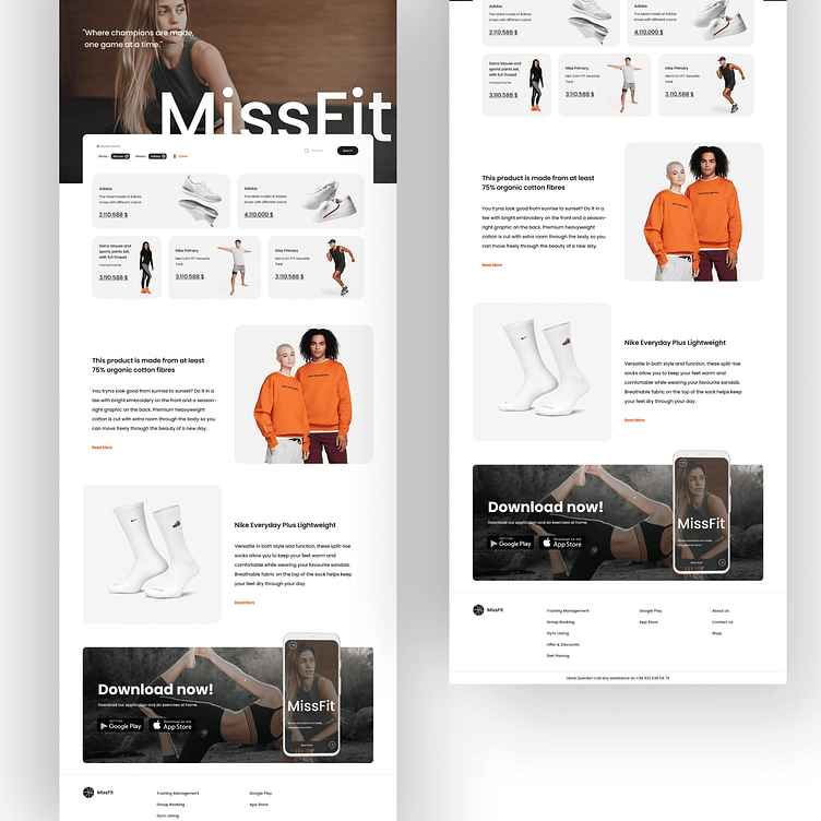 MissFit by Nana Ghalebi _ UXUI Design on Dribbble