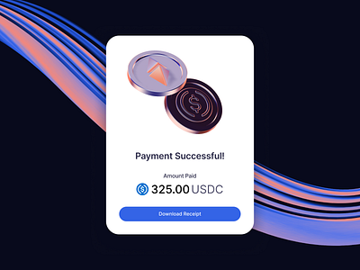 Payment Successful - Blockchain UI blockchain brand identity crypto cryptocurrency fintech illustration payments software tech company ui uiux web3