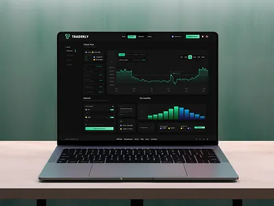 TRADERLY Liquidity Exchange Admin UI Dashboard React Template admin ui crypto dashboard defi dex exchange finance green hyip investment product design saas swap trading ui ux wallet web web app web design web3