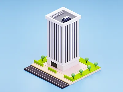 Isometric 3D Illustration 3d 3d design 3d illustration 3d low poly blender illustration isometric low poly modern design polygon