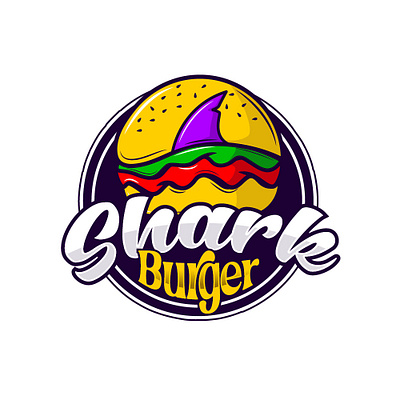 Shark Burger logo design branding burger logo design graphic design logo logo design logos nature logo restaurant logo