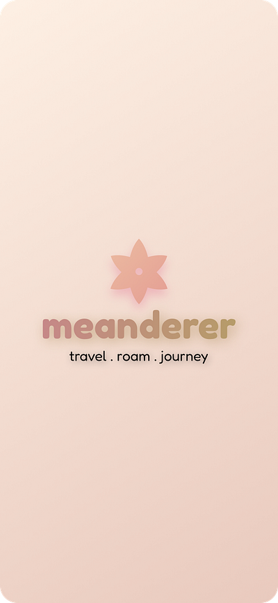 Meanderer - The Travel App travel ui