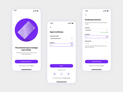 Sign in/Sign up - Mobile App bankingapp fintech mobiledesign mobileui signinflow signupflow ui concept uxdesign