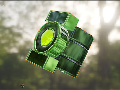 90s Green Lantern Ring 3d model 3d website comic concept art glb gltf green lantern hal jordan product design three js webgl