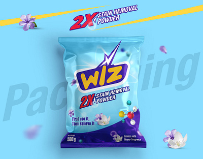 WIZ Detergent Logo & Packaging brand identity design branding detergent packaging graphic design illustrator logo packaging visual design photoshop product design product packaging