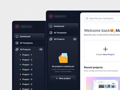 User Dashboard | Screenshot Beautifier | SaaS Web Application dashboard ui product design saas screenshot beautifier ui ui design user dashboard user experience user pannel ux design web app web application