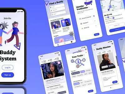 Buddy System - App for Safe Commutes app ui ux
