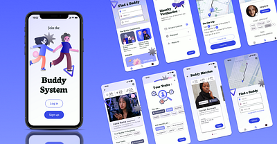 Buddy System - App for Safe Commutes app ui ux