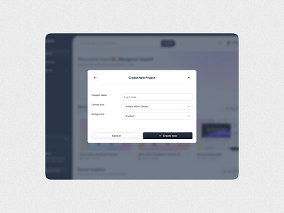 Create New Project | Screenshot Beautifier | SaaS Web App create new ui create project new project popup product design saas saas web app screenshot beautifier ui design user experience ux design web app web application web ui