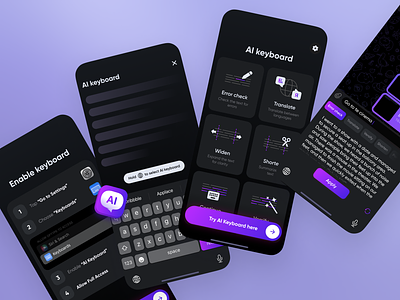 AI Keyboard | Writing Assistant | Mobile App ai app artificial intelligence communication copywriting discussion gpt information ios keyboard message mobile network social text ui ux