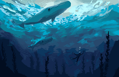 Whale, what do we have here? illustration nature