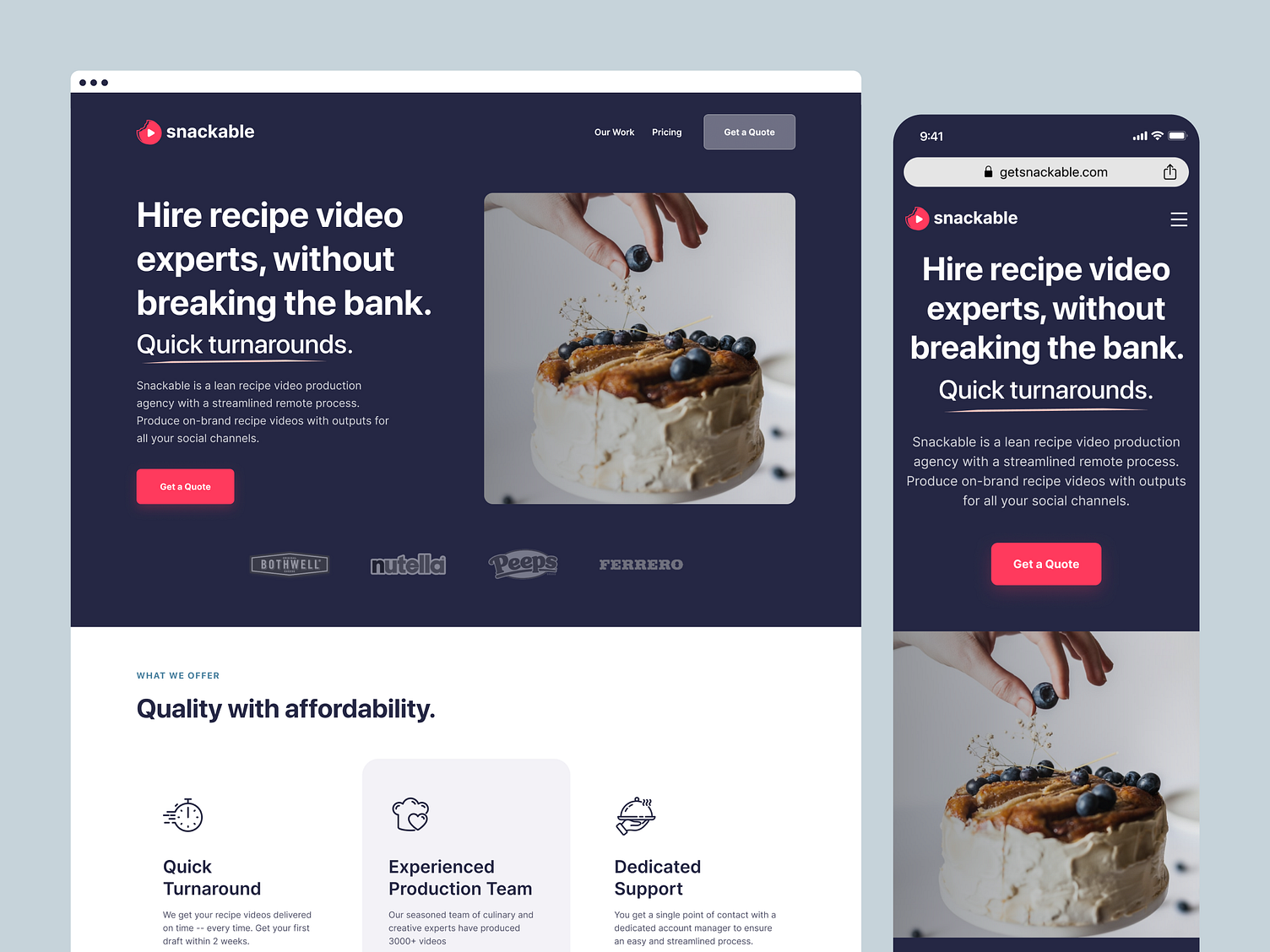 Snackable - Landing Page Design by Salman Saleem for Outcraft on Dribbble