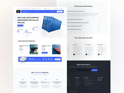 VivaContainers shipping - landing page container delivery expedition landing landingpage logistics package page ship tracking viva web web design