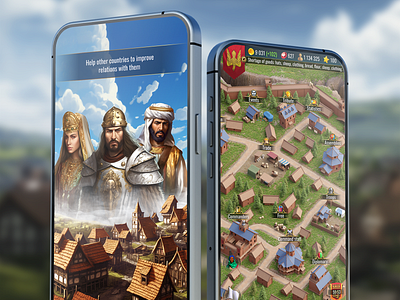 Mobile game Ui artist artwork cgart character game game art game design graphic design gui icon illustration kievan rus loading screen medieval props splash screen strategy ui ukraine warrior