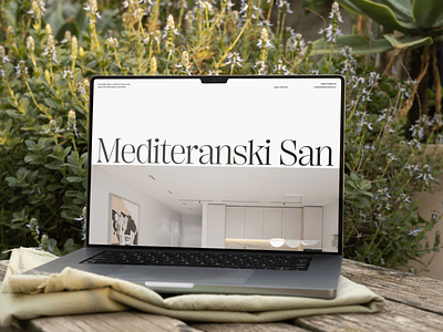 Mediterranean Dream - new updated version animated hero animation apartments beige big images big typography clean minimal minimalistic pp right didone real estate sea typography ui ux white