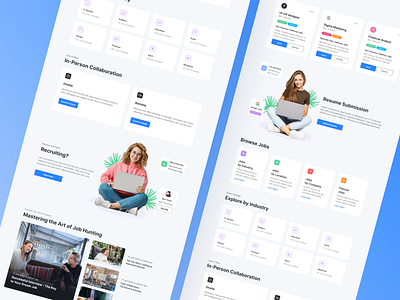 Job Search Platform Concept autolayout block category color composition concept design graphic design grid job search platform landing logo saas title typography ui ui ux ui ux design ux ux research