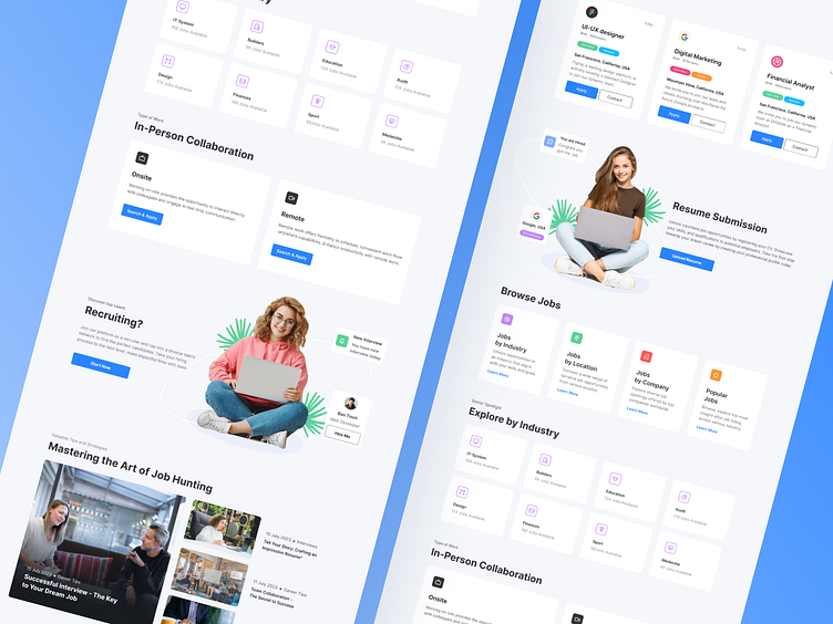 Job Search Platform Concept by Kateryna Burych on Dribbble