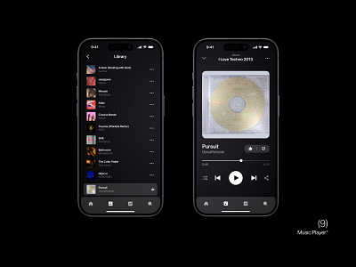 Music Player graphic design ios mobile app design ui ux web design