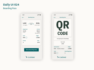 Daily UI 024: Boarding Pass dailyui design figma ui uidesign