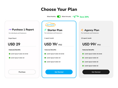 Plan & Pricing Page plan plans subscription pricing subscription