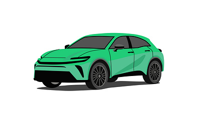 Flat illustration concept of "Sports Car" design green color illustration sports car vector vector graphics