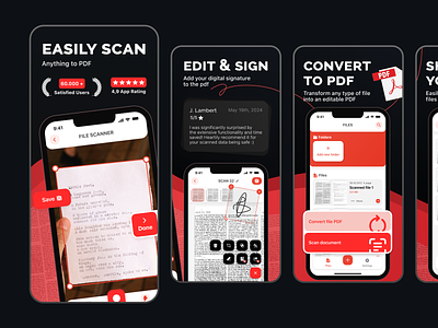 ASO for PDF Scanner app appstore design ios app mobile design product design ui uxui