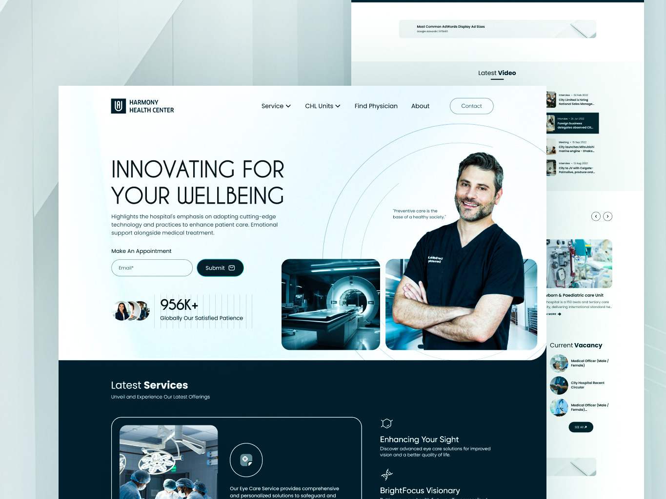 Modern Healthcare Website Design by Ahmad ibn kalam on Dribbble