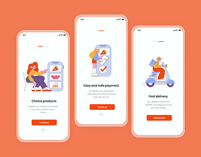 Onboarding #DailyUI app daily ui delivery design diseño ux e commerce onboarding onboarding ui ux