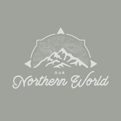 Our Northern World: Photographer Logo branding colorado compass illustration logo logo design map contour maps mountains north northern world