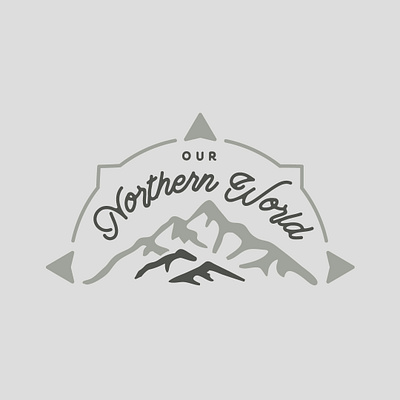 Our Northern World: Photographer Secondary Logo branding colorado compass illustration logo logo design mountains north world