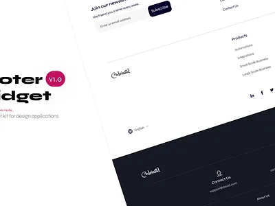 Footer Widget app branding design graphic design illustration logo typography ui ux vector