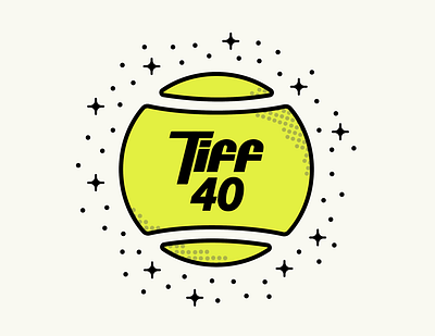 Tiff's 40th Birthday Tennis Tattoo design graphic design illustration illustrator tatttoo tennis tennis ball