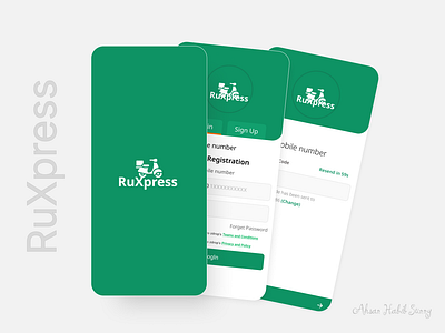 RuXpress Delivery Boy App (Preview) By Ahsan Habib Sunny ahsan habib sunny ahsanhabibsunny delivery ui