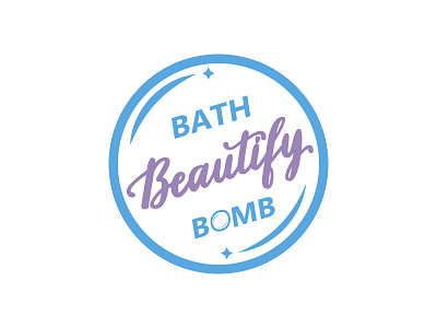Beautify Bath Bomb adobe illustrator calligraphy logo graphic design hand lettering