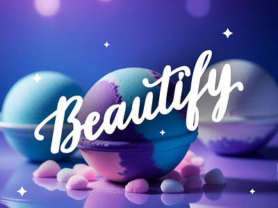 Beautify Bath Bomb adobe illustrator calligraphy calligraphy logo graphic design hand lettering lettering