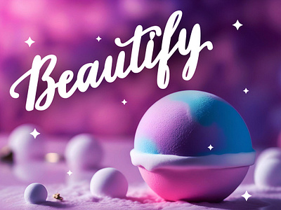 Beautify Bath Bomb adobe illustrator calligraphy calligraphy logo graphic design hand lettering lettering