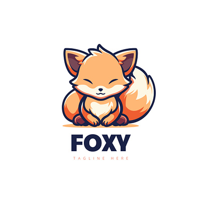 Fox Mascot Logo 3d animation baby animal branding cartoon cute cute animal design fox fox logo graphic design illustration logo logo animal logos mascot