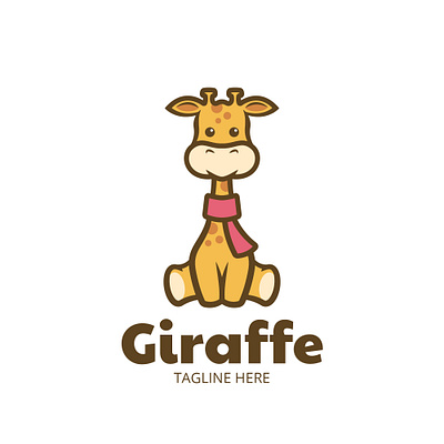 Cute Giraffe Mascot Logo 3d animal animation baby animal branding cartoon cute cute animal design giraffe graphic design illustration logo logo animal logos mascot