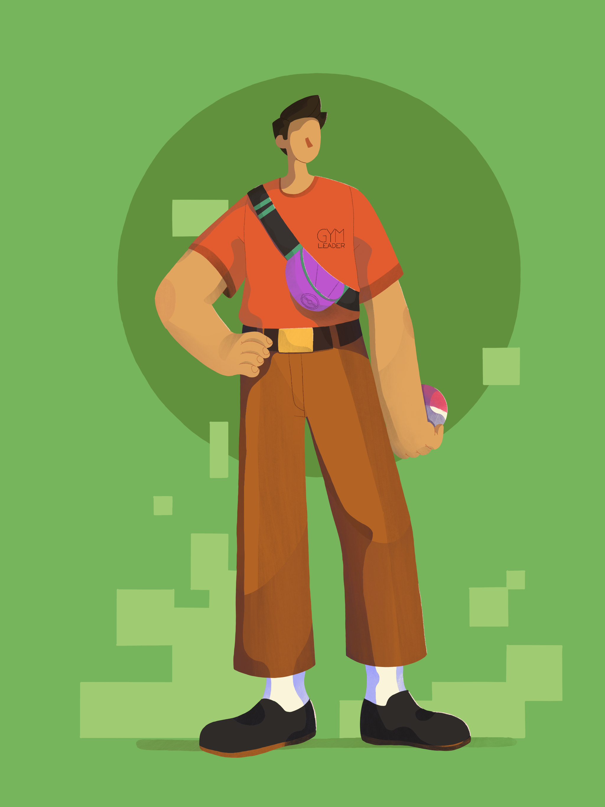 Pokemon Trainer 03 2d 2d illustrations branding character design daily design flat design graphic design illustrations pokemon procreate procreate art