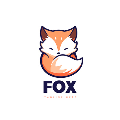 Minimalist Simple Fox Mascot Logo 3d animation baby animal branding cartoon cute cute animal cute fox design fox foxy graphic design illustration logo logo animal mascot minimalist
