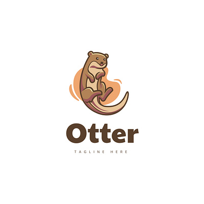 Cute Otter Mascot Logo 3d animation branding cartoon cute cute logo cute otter design graphic design illustration logo logo animal logos mascot otter