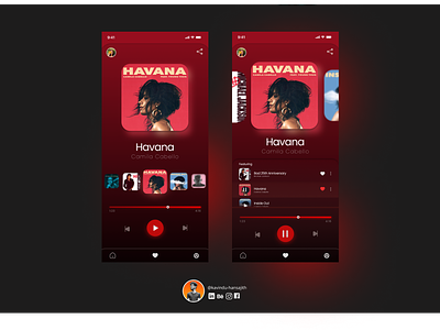 Music Player Mobile app Design colour minimak mobile mobile app music music player musicplayerui redesign ui ui design