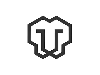 Monogram Lion Logo line lion logo monogram security wild